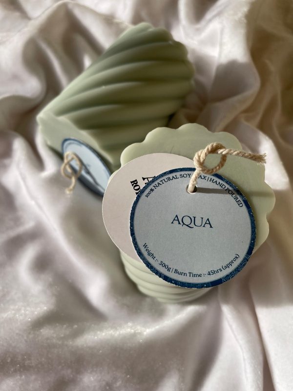 Aqua Pillar Candle - Image 2
