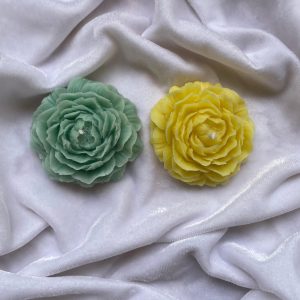 Combo Of Amber & Aventurine Peony Candles