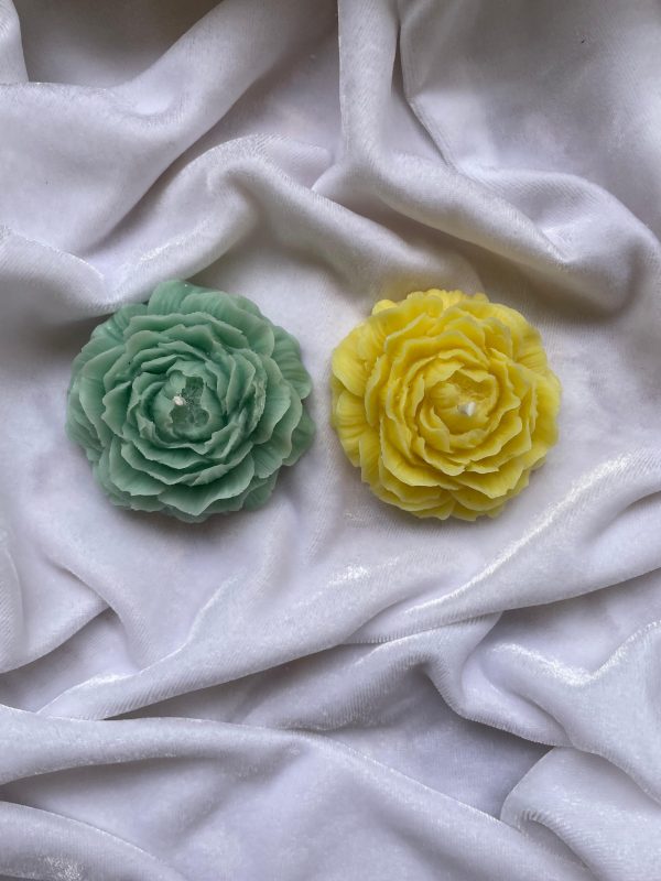 Combo Of Amber & Aventurine Peony Candles
