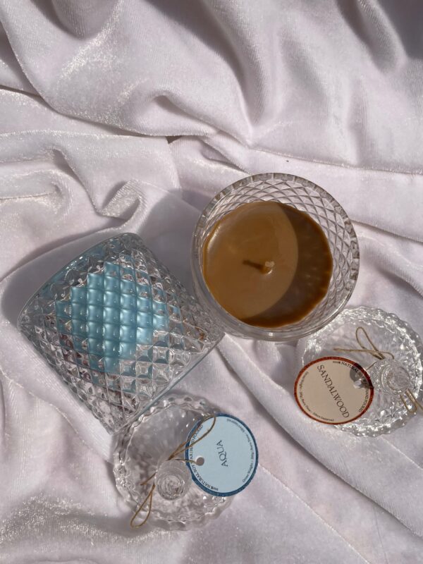 Combo Of Mini Sandalwood & Aqua Jar Candle - Image 2