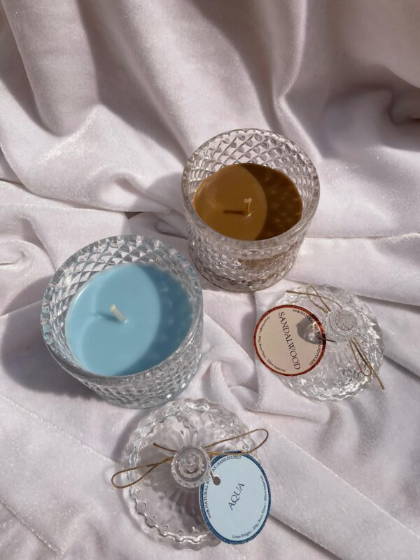 Combo Of Mini Sandalwood & Aqua Jar Candle