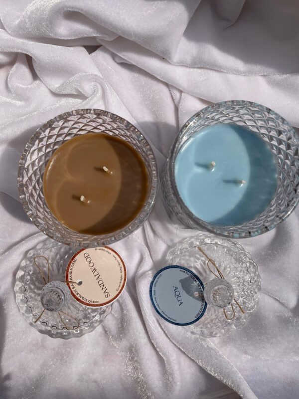 Combo Of Sandalwood & Aqua Jar Candle - Image 2