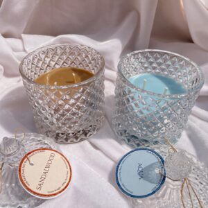 Combo Of Sandalwood & Aqua Jar Candle