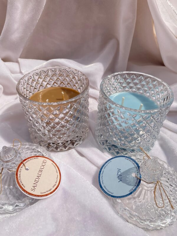 Combo Of Sandalwood & Aqua Jar Candle