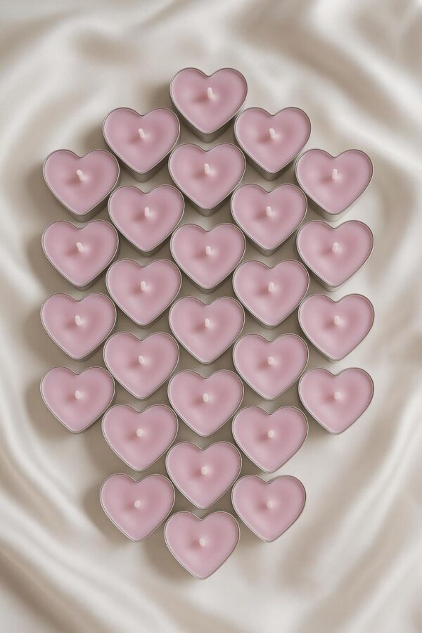 Purple Heart T-Light Candles