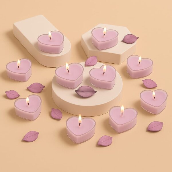 Purple Heart T-Light Candles - Image 2
